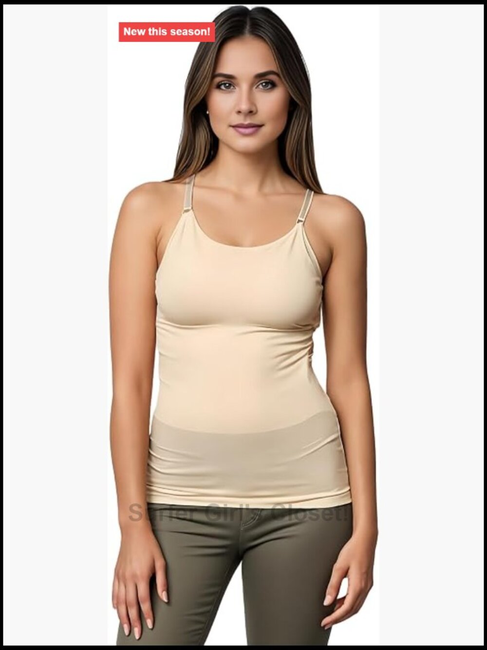 Padded Camisole No Shelf Bra Racerback Tank
